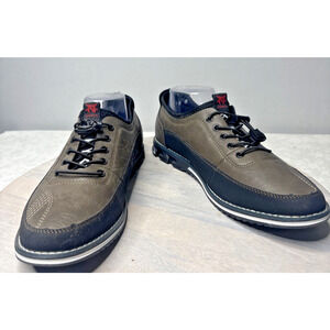 KLKYKO Men’s Shoes Size 43 (US 10) Brown/Black Lace-Up Outdoor Hiking Sneakers